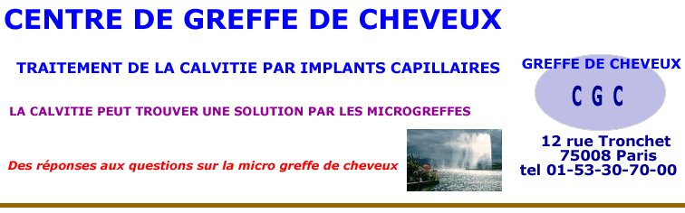 greffe cheveux calvitie